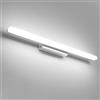 Klighten Lampada da Specchio Bagno 14W 60cm, IP44 Applique LED da Bagno Moderno, Luce Specchio Parete, 910 Lumen, 110-240V, Bianca Fredda 6000K, Cromo