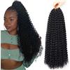 YDDM Passion Twist Capelli all'uncinetto, 7 confezioni 18 pollici Capelli lunghi a onda d'acqua Bohémien Intrecciare i capelli Estensioni sintetiche