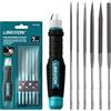 Libraton 7 Pezzi Set Lime ad Ago Intercambiabili, Set di Raspe 140m Set Lime e Raspe in Acciaio di lega, per Limare Metallo, Legno, Plastica