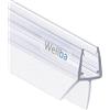 Wellba Guarnizione per porta doccia di alta qualità (1 x 90 cm) per porte in vetro da 6 mm, 7 mm, 8 mm, guarnizione per doccia impermeabile o per box doccia con bordi in gomma perfettamente disposti