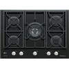 Glem Gas - Piano Cottura A Gas Gv755xbk 5 Fuochi 70cm-nero Lucido