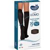 DESA PHARMA Srl Calza Uomo Sauber Q-Skin 70 Denari Blu Taglia M - Compressione Graduata e Traspirabilità per Gambe Leggere