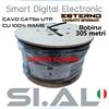 FMC cavi speciali Cavo Ethernet CAT.5e nero bobina 305 metri in Rame doppia guaina interramento