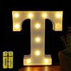 Honphier® - Lettere dell'alfabeto luminose con luci a LED, decorative, a batteria, per ricevimenti, feste, matrimoni, casa o bar (T)
