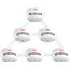 X-Sense wireless Mini rilevatore di fumo, rilevatore di fumo interconnesso wireless con batteria sostituibile, allarme di fumo interconnesso radio, conforme allo Standard EN 14604, XS01-WR (6 pezzi)