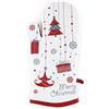 Excelsa Merry Christmas Guanto da Forno, Cotone, Decoro Natalizio, Cm. 32 x 18