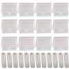 GTIWUNG 12 Pezzi Custodia Batteria in Plastica, 4 celle, Custodia per Batterie AA/AAA, 12 Pezzi Adattatore da AAA a AA, Trasparente