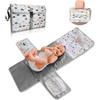 TENDS Fasciatoio Portatile Pieghevole e impermeabile XL-Questo fasciatoio è una borsa rimovibile composta da 6 tasche insieme a un dispenser di salviette e un comodo cuscino per la testa del bambino.