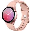 Mastten Cinturino in silicone compatibile con Samsung Galaxy Watch Active 2 40mm/44mm, 20mm Sport cinturino con fibbia a doppio foro per Galaxy Watch 4/Watch 4 Classic/Watch3 41mm,S Rosa
