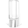 Compactor CLEVER Dosatore di Sapone Bianco, Senza Foratura, con Serbatoi Trasparenti e Ganci Laterali, 13x8.8x20.8cm