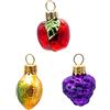 Oberfränkische Glas Pallina di Natale, multicolore, 4 cm