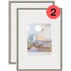 walther design cornice in acciaio 29,7 x 42 cm (DIN A3) con vetro artistico confezione doppia, cornice in plastica New Lifestyle KVX342DD