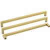 goldenwarm 5 maniglie per mobili per cucina, per cassetti, in ottone, in acciaio inox, , distanza tra i fori 320 mm, colore oro