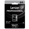 Lexar - Sdxc Pro 1667x 64 Gb-black