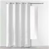 douceur d'Intérieur tenda a occhielli microfibra unita assoluto, Poliestere, Bianco, 280 x 140 cm