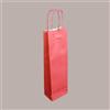 LUCGEL 20 Borsa Busta Carta Rossa porta 1 Bottiglia 750 ml con Manico in Cordoncino 12+9x40cm
