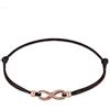 Elli Bracciale con Segno Infinito da Donna, in Argento 925, Placcato Oro Rosa, Misura 17