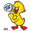 4R Quattroerre.it 545 Adesivi Sticker Papero Tiè, 10 x 12 cm