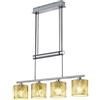 TRIO LIGHTING FOR YOU Trio Garda Lampada a Sospensione, 4 Diffusori con Bilanciere Regolabile, E14, 0 watts, Nichel Opaco