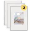 walther design cornice argento 29,7 x 42 cm (DIN A3) con vetro artistico confezione da 3, cornice in plastica New Lifestyle KVX342S3