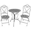 MIlani Home DORIAN - set tavolino e due sedie bianco ossidato