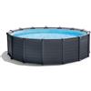 INTEX piscina GRAPHITE rotonda cm 478x124h + filtro a sabbia