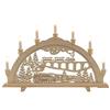 Dekohelden24 Arco luminoso in legno a 7 luci, motivo: ferrovia, 58 x 4 x 38 cm, 37 cm