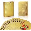 joyoldelf Poker Playing Cards, Gold Foil Waterproof Deck Poker Card with Gift Box, Party And Game
