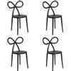 QEEBOO set da 4 sedie RIBBON CHAIR - 2x80001BL-I
