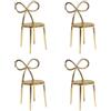 QEEBOO set da 4 sedie RIBBON CHAIR METAL FINISH - 2x80002GO