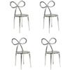 QEEBOO set da 4 sedie RIBBON CHAIR METAL FINISH - 2x80002SI