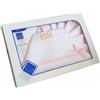 BABY DISTRIBUTION Completo lettino culla Mio Piccolo bimbo neonato lenzuolo aida bianco rosa TU