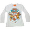 "T-shirt maglia maglietta cotone bielastico bimbo bambino Paw Patrol bianco 4A"