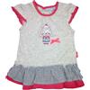 BABY DISTRIBUTION Abitino bimba neonato mezza manica Yatsi grigio rosso fragola 6 m