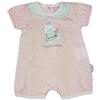 BABY DISTRIBUTION Pagliaccetto tutina bimba neonato mezza manica Pastello rosa 0 - 1 mese