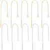 UNICRAFTALE 40 pz Circa 90mm 2 Colori Orecchio Fili Filo Orecchio in Acciaio Inossidabile Ipoallergenico Infila Orecchino per Gioielli Orecchino Fare 0.8mm Pin