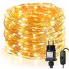 Lepro Luci Natale Esterno 20m, 200 LED Luce Bianco Caldo, IP65 Impermeabile