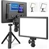 RALENO 12W Luce Video a LED,2500-6500K Luce per Fotocamera con Supporto | Pannello luminoso a LED da 95 CRI 600 Lux 4000 mAh, ideale per vlogging su YouTube, videoconferenze e illuminazione da studio