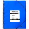 Grafoplás Grafoplas 39833230 - Cartella a spirale con 30 tasche, colore: blu, copertina in polipropilene, A4, Maxiplás Blackline Cristal