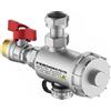 FERPRO FERDOM FERDOM FD110 Filtro Defangatore Magnetico Sottocaldaia. Multifunzione. Costruito In Defangatore Non Magnetico. Dimensioni Compatte, Flessibilità Di Connessione. Magnete 9000 Gs, Filtro 1000 Micron.