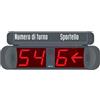 VISEL DISPLAY RIEPILOGATIVO ELIMINACODE A 2 CIFRE CON NUMERO DI SPORTELLO