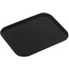 Grunwerg Vassoio per Alimenti Antiscivolo in plastica Super gommata, Rettangolare, 35 x 25 cm, Nero