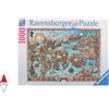 RAVENSBURGER PUZZLE OGGETTI RAVENSBURGER CARTE GEOGRAFICHE IL MISTERO DI ATLANTIDE 1000 PZ