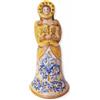 K. MESSINA Portacandela di Ceramica Siciliana Dipinto a Mano Candelabro Statua Le Ceramiche di Ketty Messina