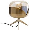 Kare Design lampada da tavolo Golden Goblet Ball, oro/vetro, stile moderno elegante, anni 60, per comodino, illuminazione soggiorno, sala d`attesa, 35x27x27 cm, lampadina non inclusa