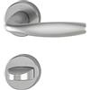 HOPPE Maniglia Hoppe New York con rosetta WC, in alluminio effetto acciaio inox, 3369903