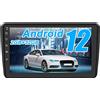 AWESAFE 9 Pollici Android 12 Autoradio con CarPlay Android Auto (2GB+32GB) per Audi A3 S3 RS3 8P 2006-2012 Car Stereo Radio con Funzione Bluetooth MirrorLink Controllo del volante (Con cornice)