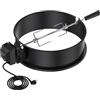 Onlyfire girarrosto per barbecue, Carbone bollitore Grill girarrosto, Arrostire Kit Anello con spiedo, Motore Elettrico Si inserisce Weber 47CM bollitore BBQ e Altre Griglie 47cm Kettle (smaltato)