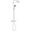 GROHE QuickFix Vitalio Start 210 Colonna Doccia con Termostatico (soffione 210 mm, braccio doccia girevole, doccetta 2 getti, risparmio idrico), Cromo, 26814001