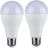 LEDLUX 2 Pezzi Lampada Led E27 Dimmerabile 17W 1521 Lumen Bianco Freddo 6400k